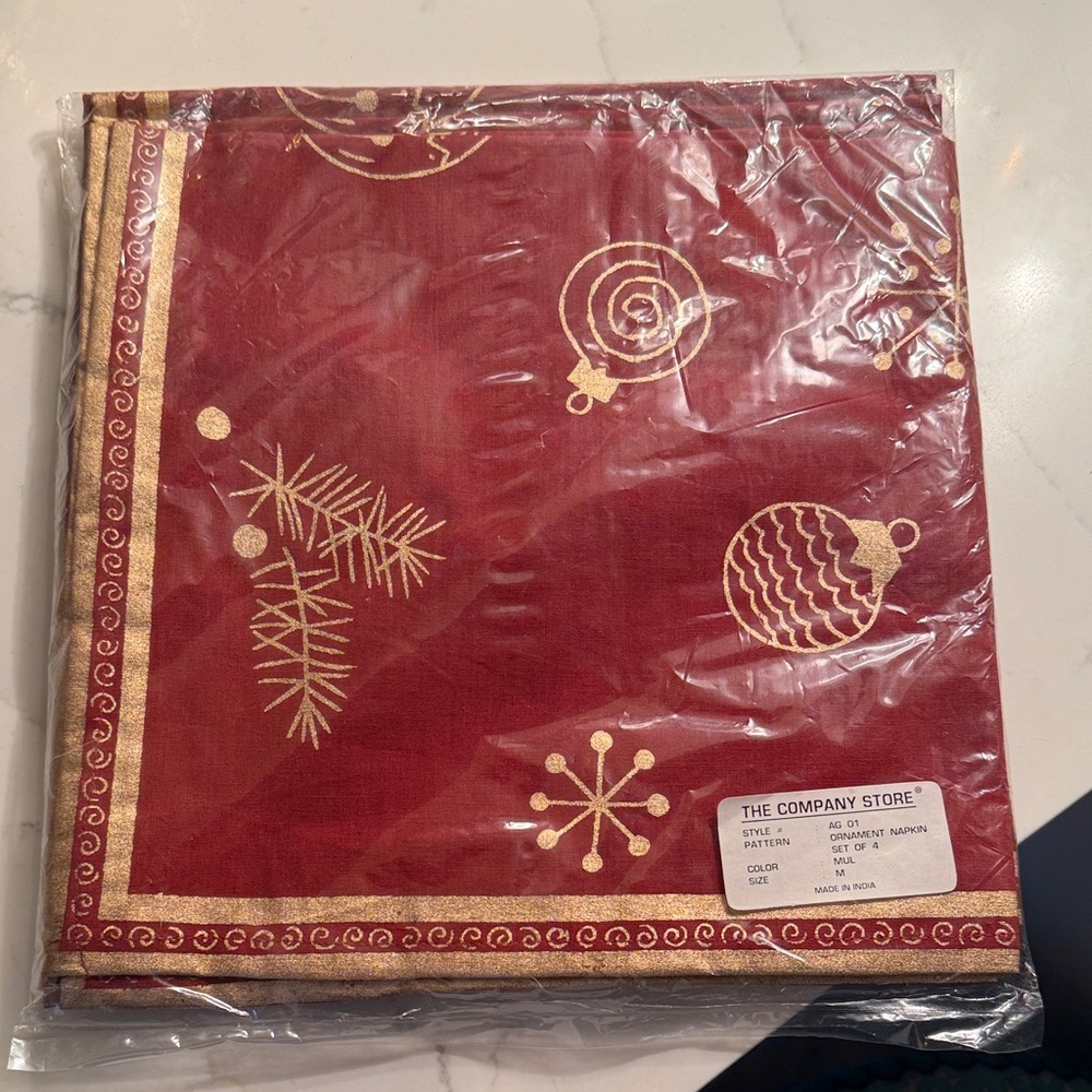Vintage The Company Store Holiday Napkin Set